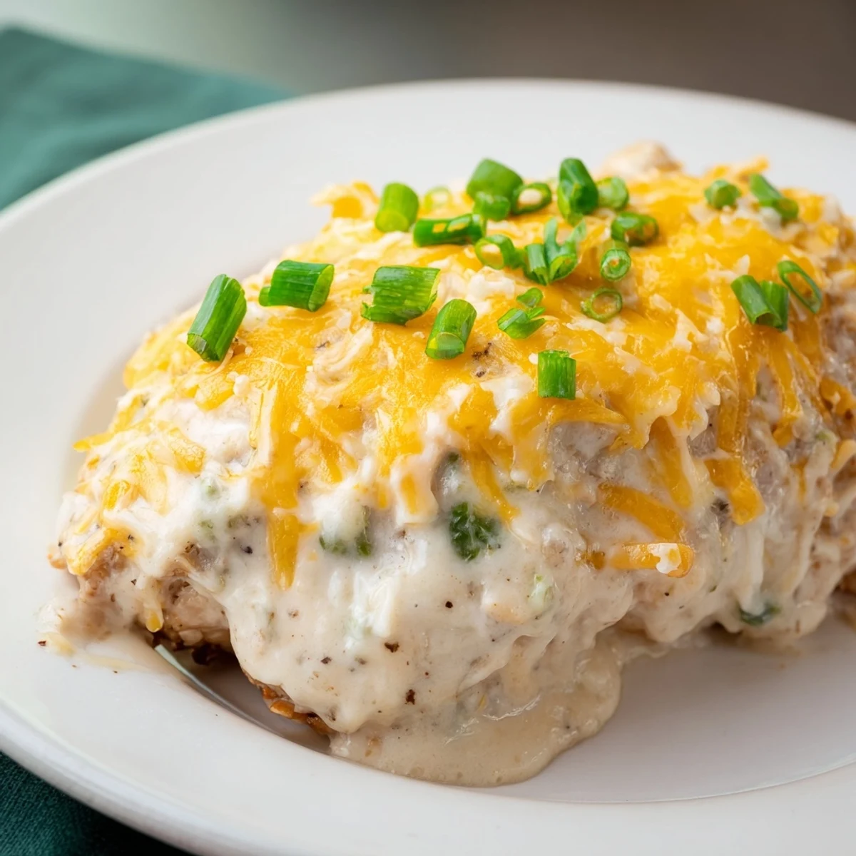 Juicy Sour Cream and Onion Chicken emerges from the oven with a rich, savory sauce and crunchy gluten-free cracker topping for a flavorful weeknight meal.