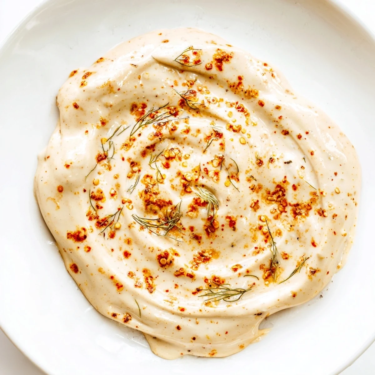 Creamy Hot Honey Ranch Crispy Chicken Tenders Sauce dip in a small bowl near golden chicken strips.