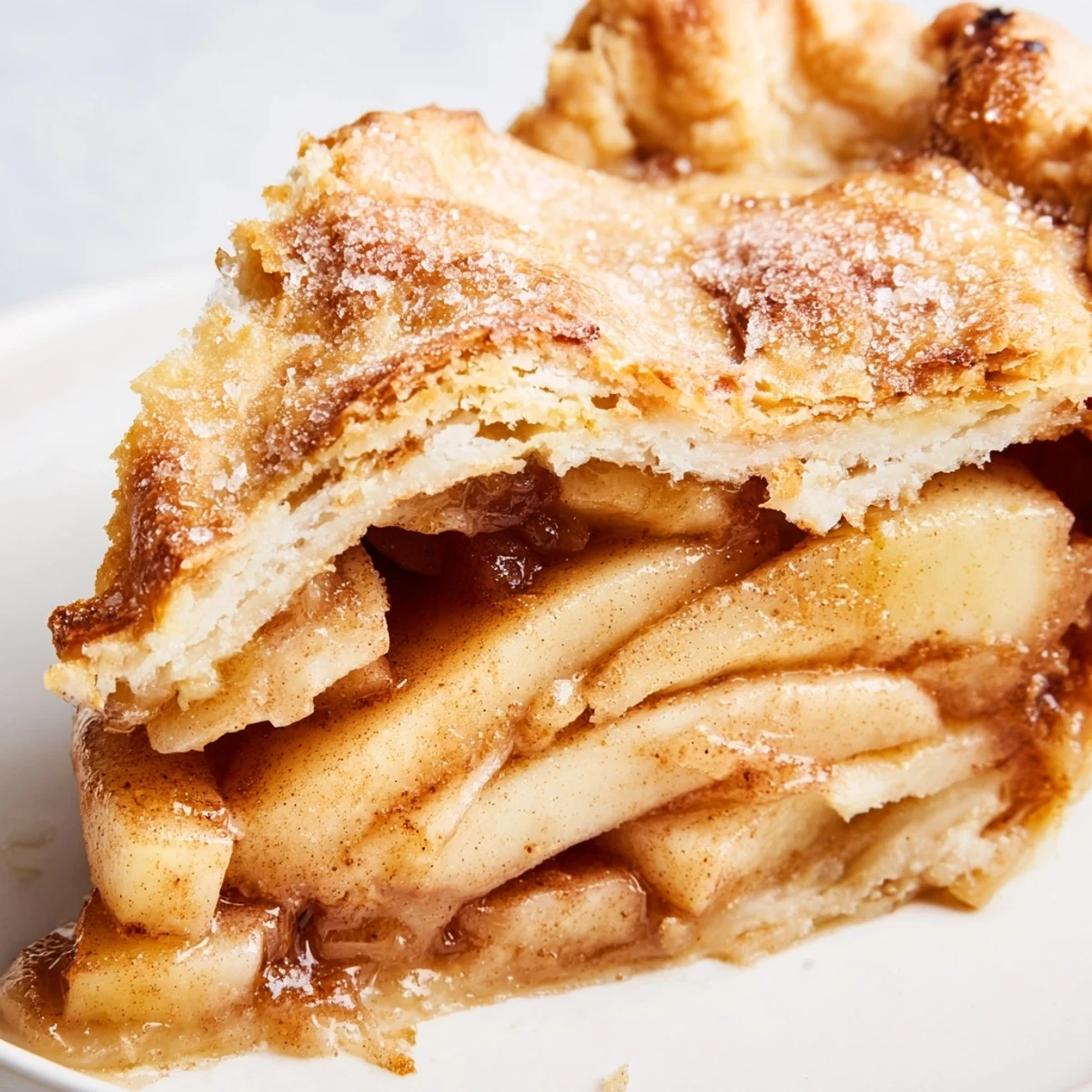 Golden homemade apple pie with flaky crust and cinnamon spiced filling fresh from oven