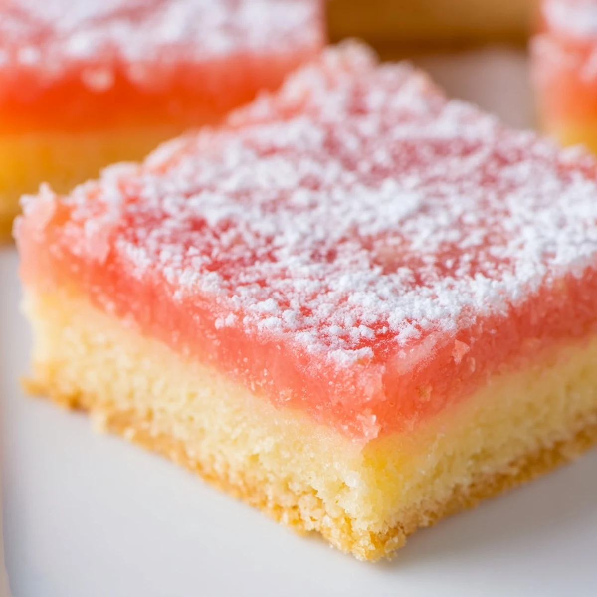 Tangy grapefruit bars with bright citrus custard atop a buttery shortbread crust
