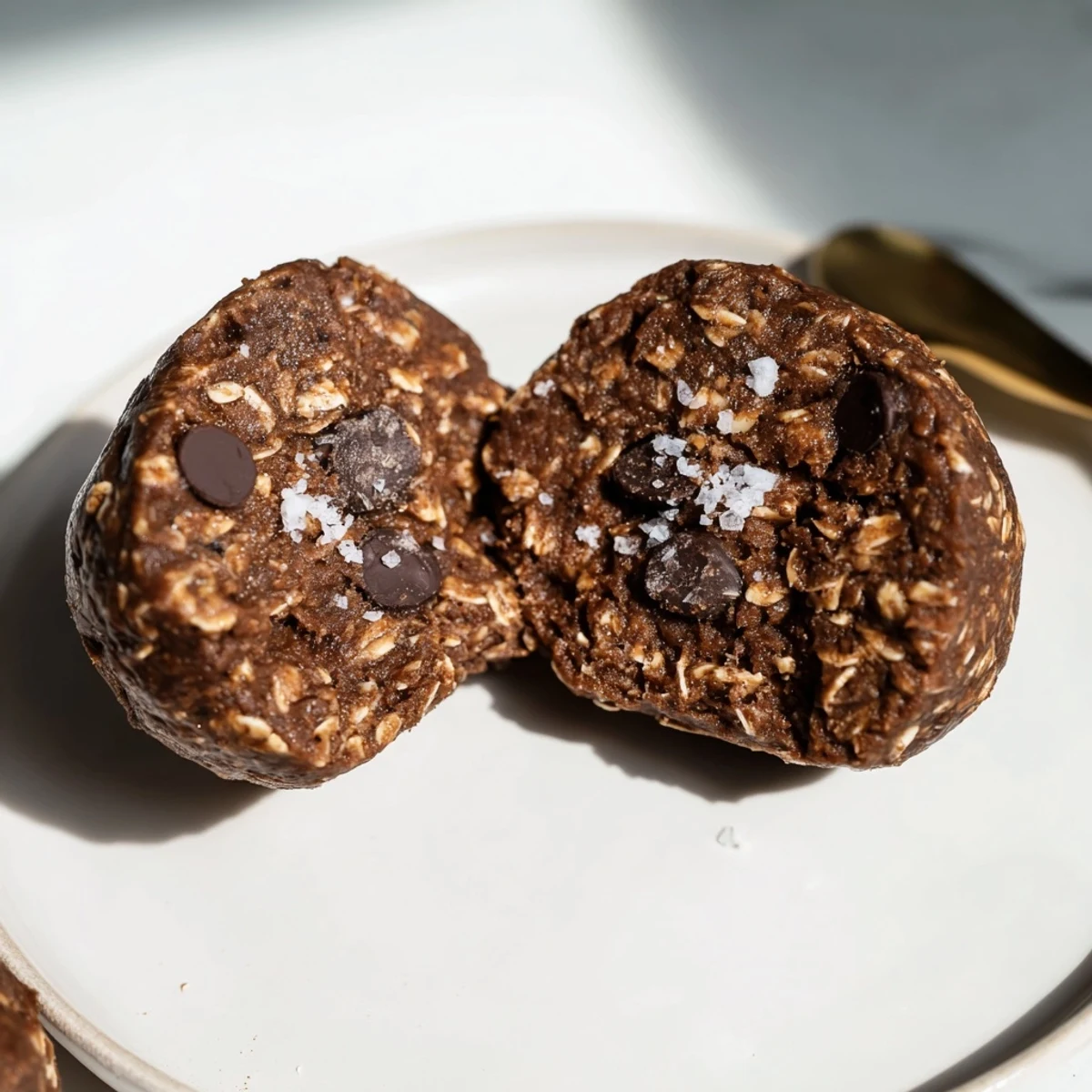 Homemade Brownie Protein Bites chilled and ready for an after-workout snack  