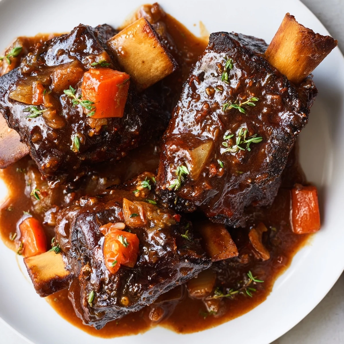 Aromas of red wine and herbs hint at Slow Cooker Beef Short Ribs