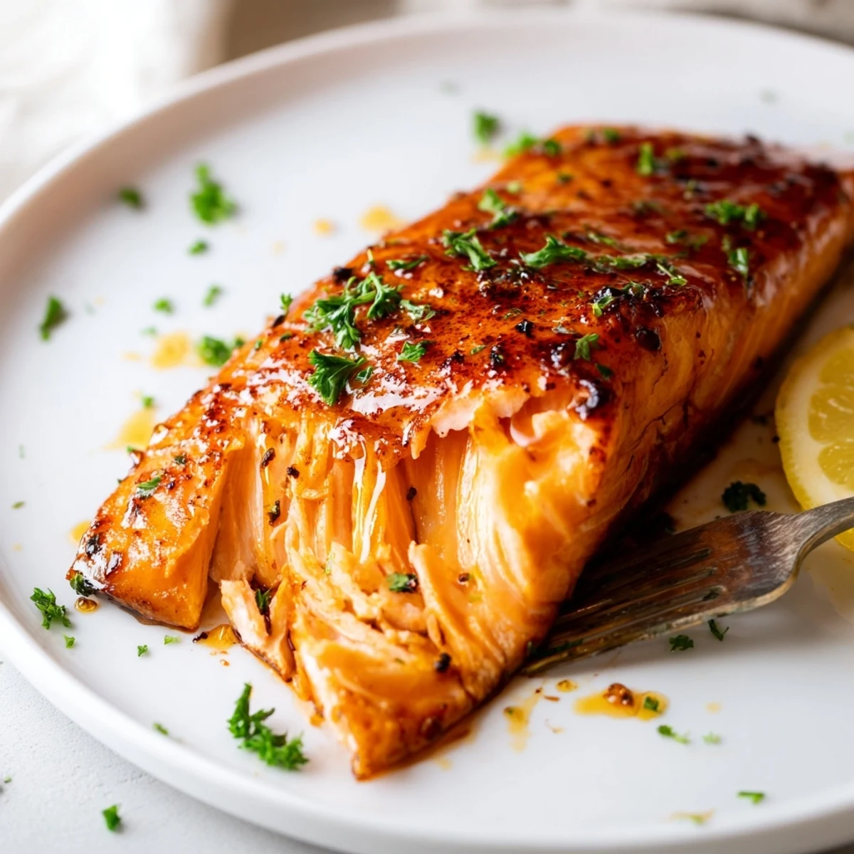 Cajun Honey Salmon Recipe showcasing spicy rub, sweet honey, broiled glossy finish