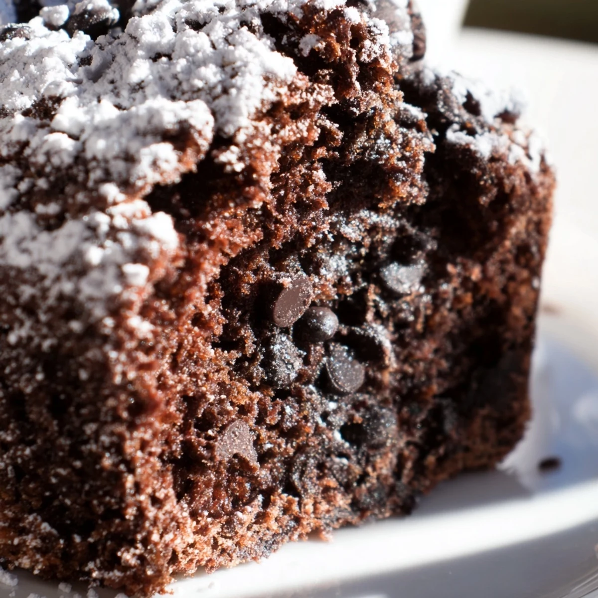 Rich moist mini chocolate cake with melted chocolate center in ramekin