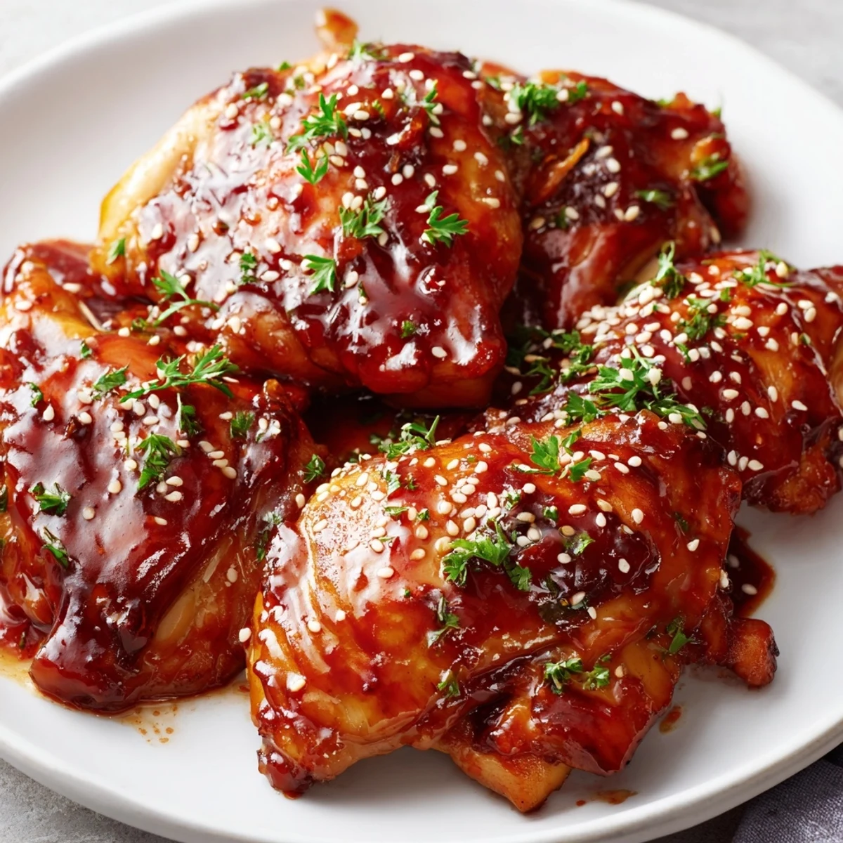 Hearty Crockpot Honey Garlic Chicken simmering in sweet sauce, perfect over steamed rice