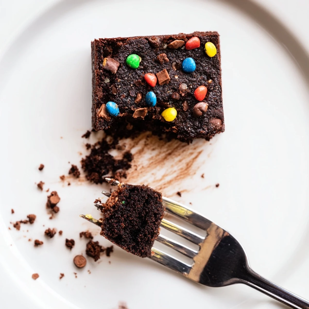 Cut Sourdough Cosmic Chocolate Brownies reveal gooey interior and tangy sourdough note