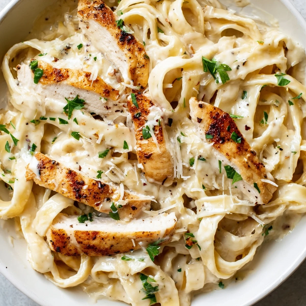 Creamy Garlic Parmesan Chicken Pasta