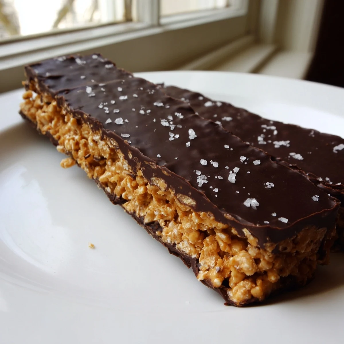 Golden peanut butter Healthy Homemade Butterfingers drizzled with dark chocolate ready for sharing