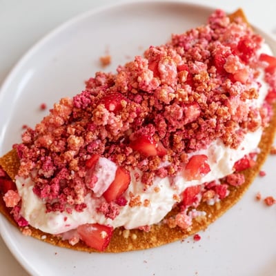 Strawberry Crunch Cheesecake Tacos